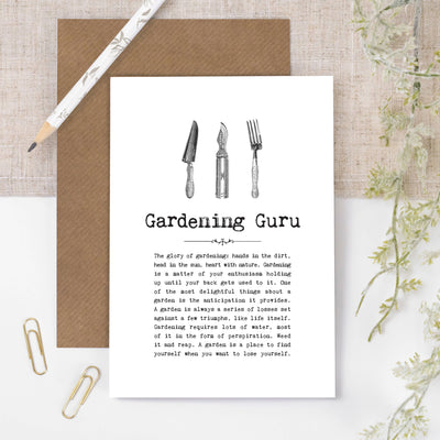 Gardening Guru Card For Gardeners