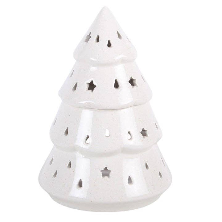 White Winter Fir Tree Christmas Oil Burner