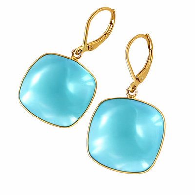 Valentine Rouge "Blue Quartz" Square Earrings