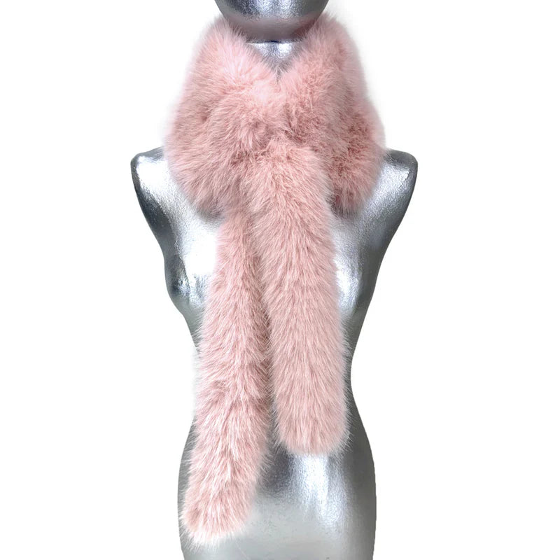 Faux Fur Stole - Pink | Putti Fine Fashions