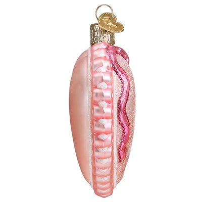 Old World Christmas Baby Girl's Footprint Heart Ornament