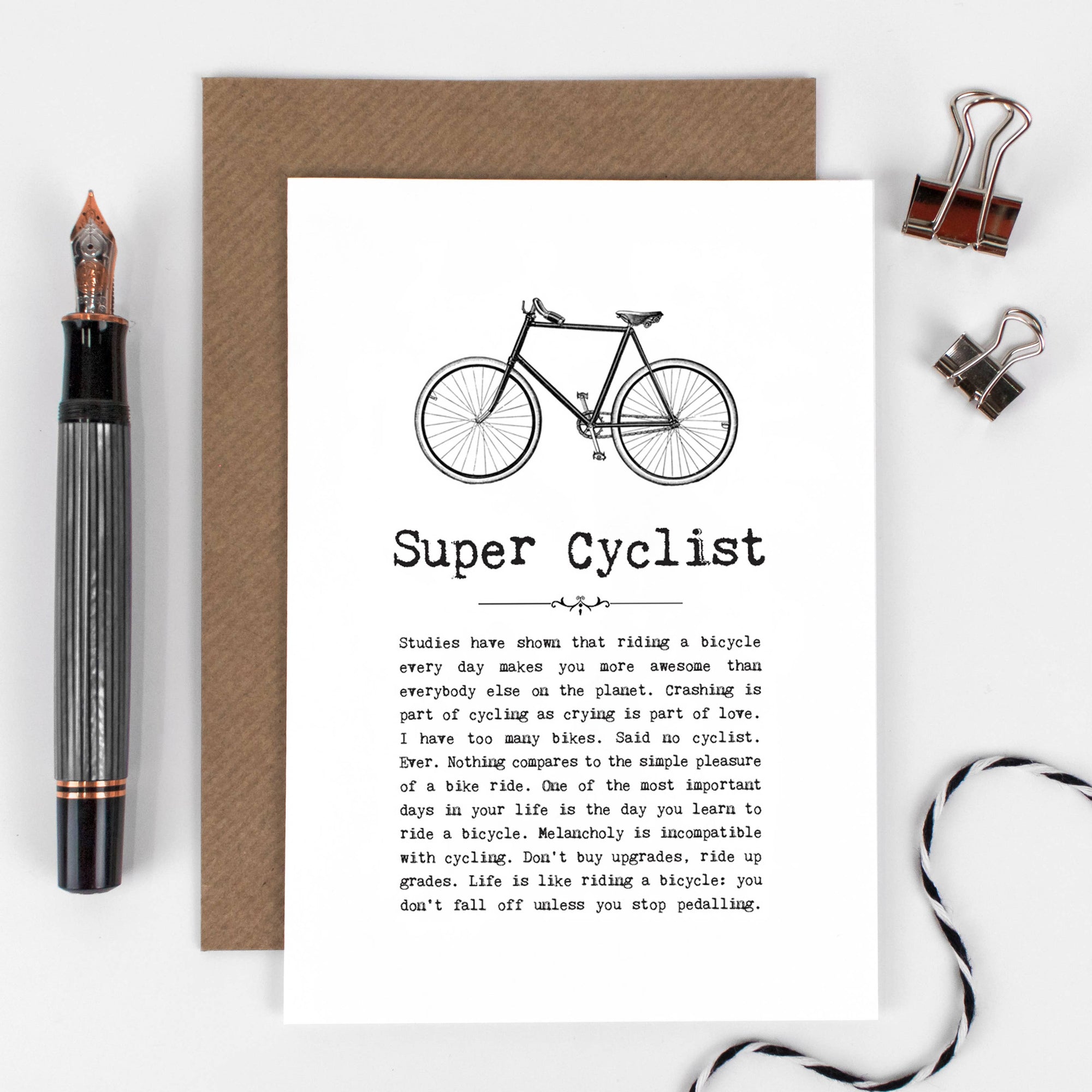 Super Cyclist Card For Bike Riders