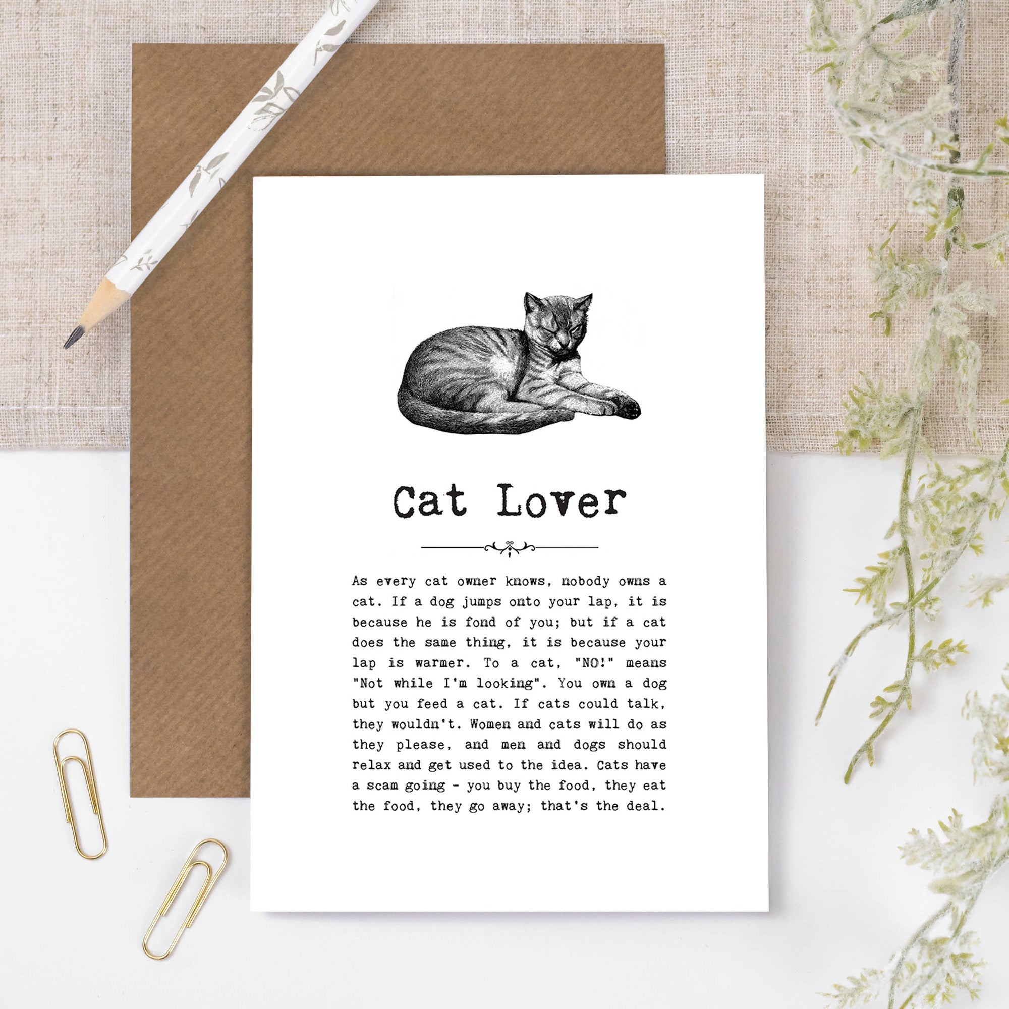 Cat Lover Card