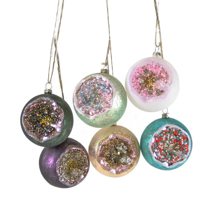 Large Geode Glass Ornament | Putti Christmas Decorations