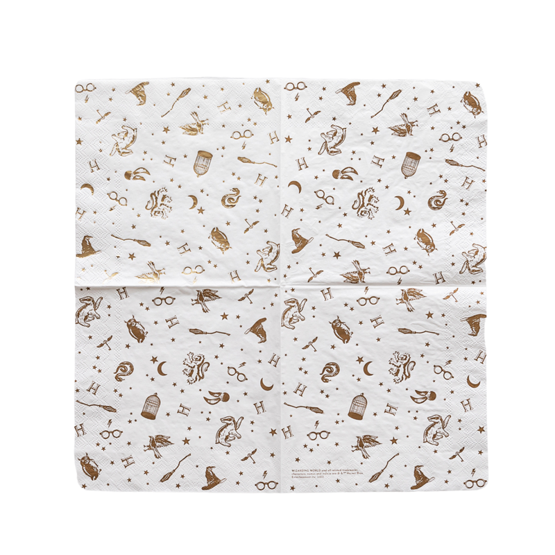 Bonjour Fête Harry Potter Gold House Pride Paper Napkins | Putti Party Supplies