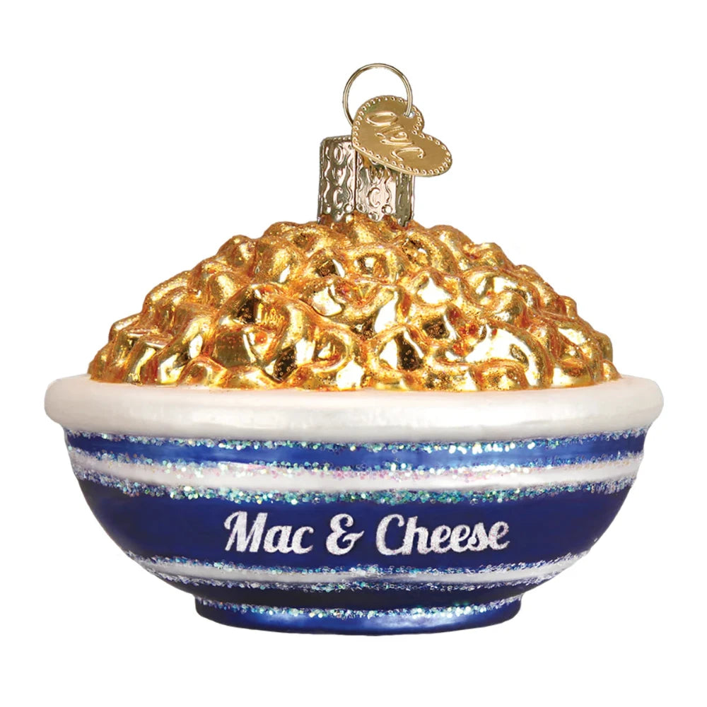 Old World Christmas Bowl Of Mac & Cheese Glass Ornament | Putti Christmas