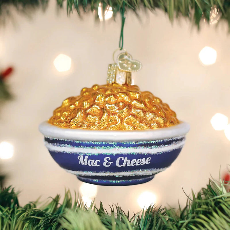 Old World Christmas Bowl Of Mac & Cheese Glass Ornament | Putti Christmas