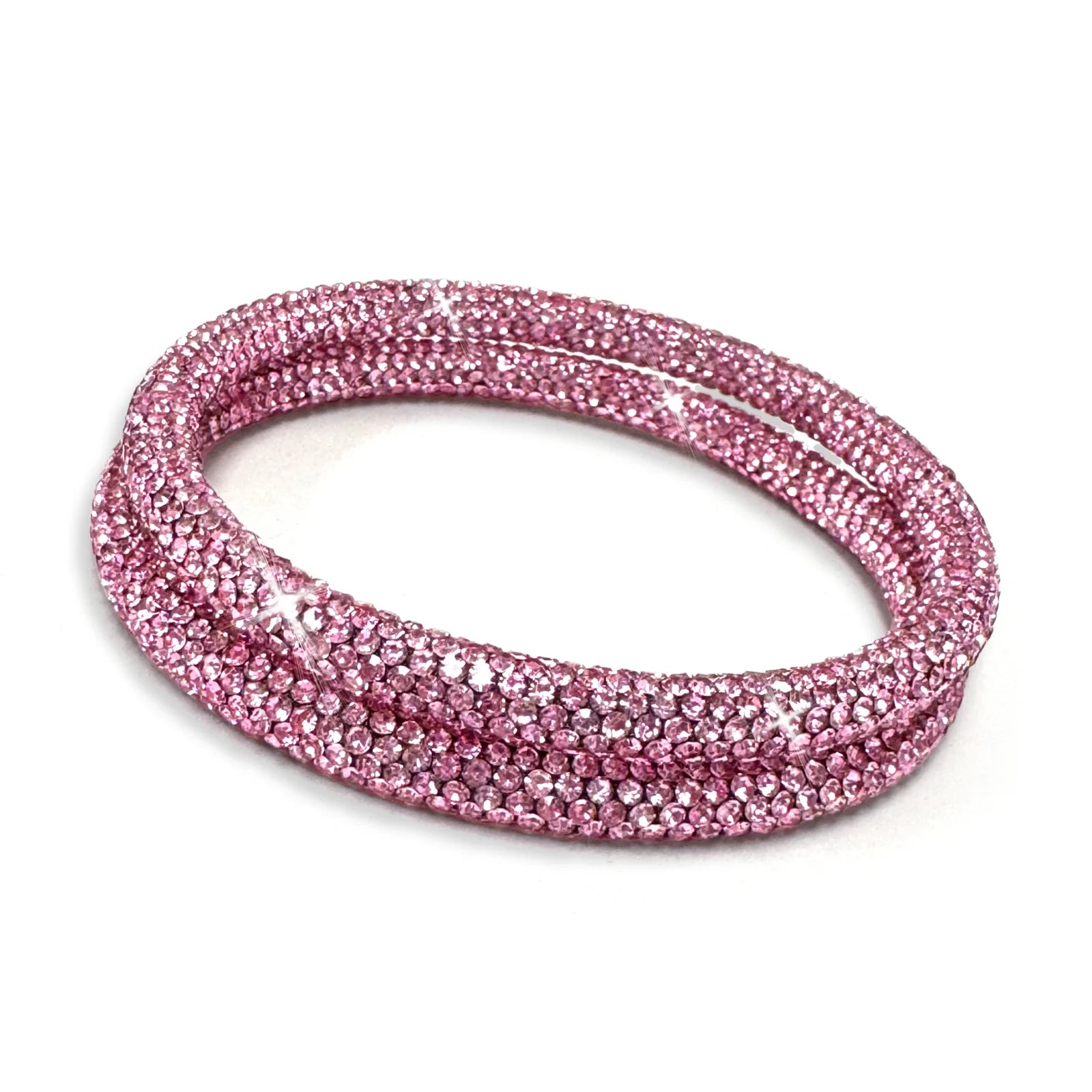 Pink Crystal Bangles - Set of 2