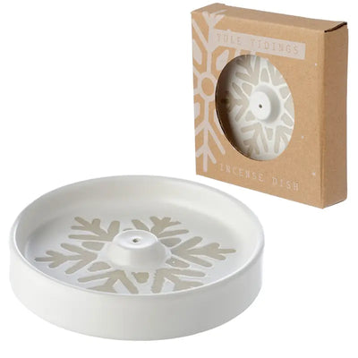 Snowflake White Stoneware Incense Burner | Putti Fine Furnishings