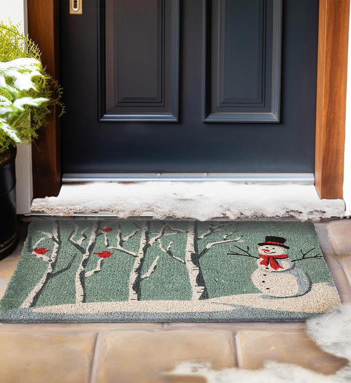 Snowman with Trees Doormat