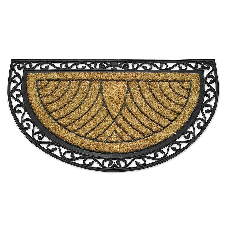 Half Round Scroll Doormat with Border - Extra Large