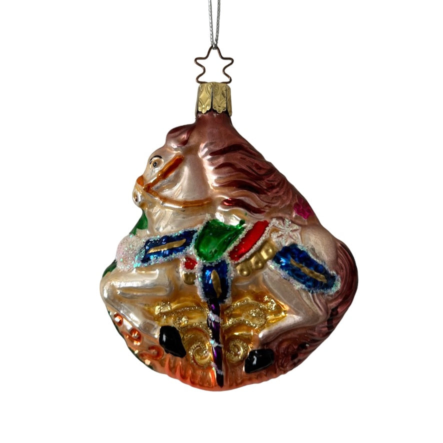 Old World Christmas Carousel Horse Glass Ornament