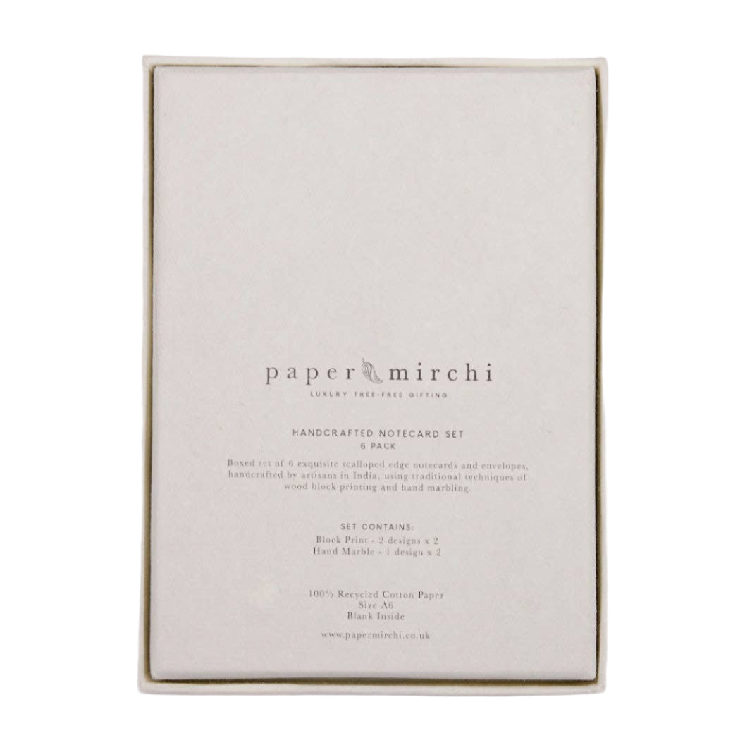 Boxed Artisan Notecard Set - Malika Sky