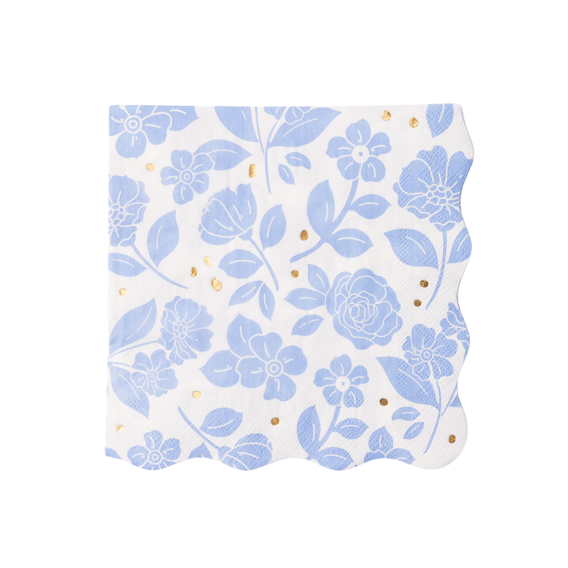 Bonjour Fête Belle Blue Floral Napkins - Large