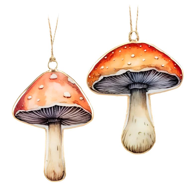 `Tin Mushroom Ornament