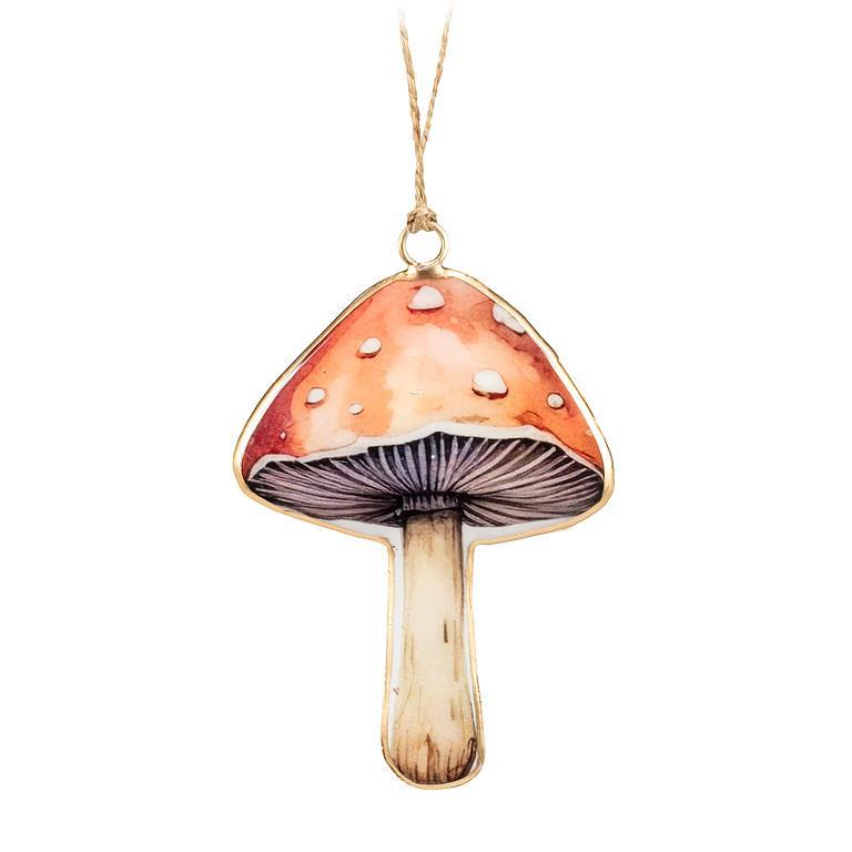 `Tin Mushroom Ornament