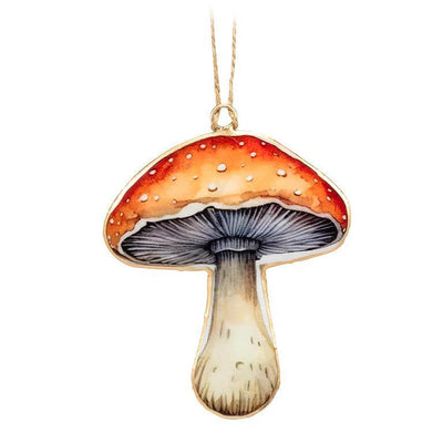 `Tin Mushroom Ornament