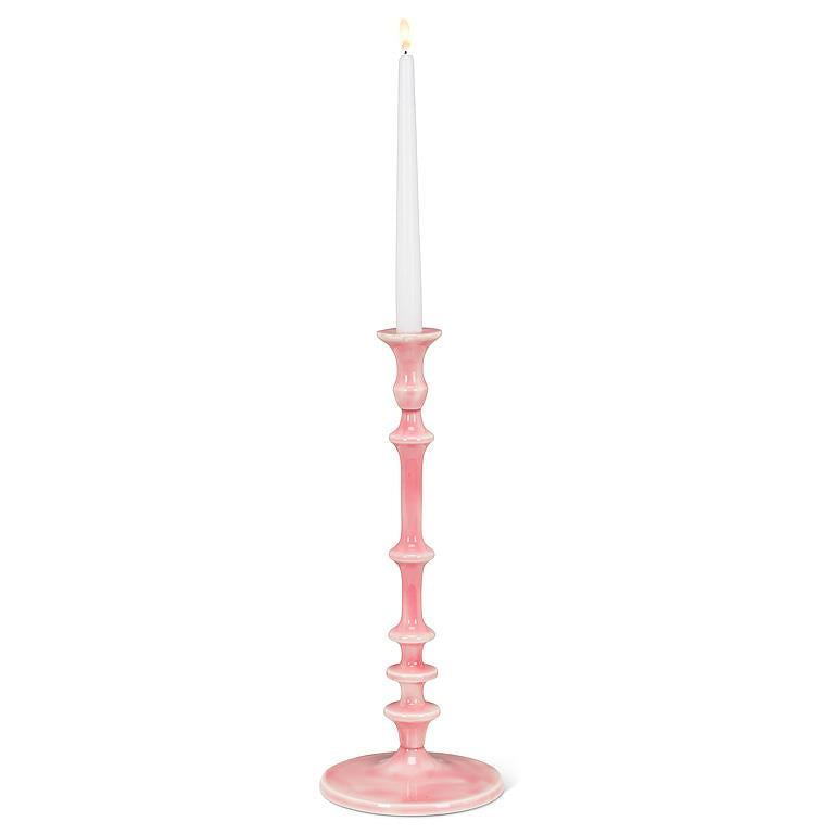 Turned Taper Holder - Pnk | Putti Fine Furnishings Canada