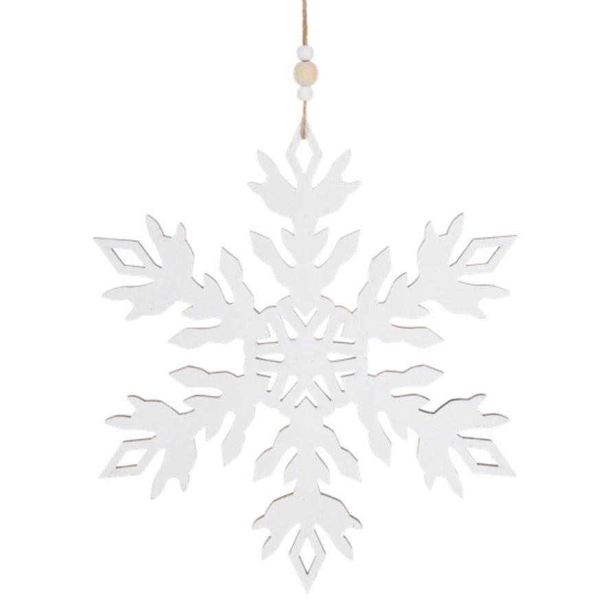 Large Wood Snowflake Ornament