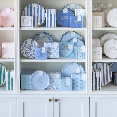 SKy Blue Heart with Bow paper Napkins