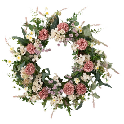 Pastel Mixed Flower Wreath