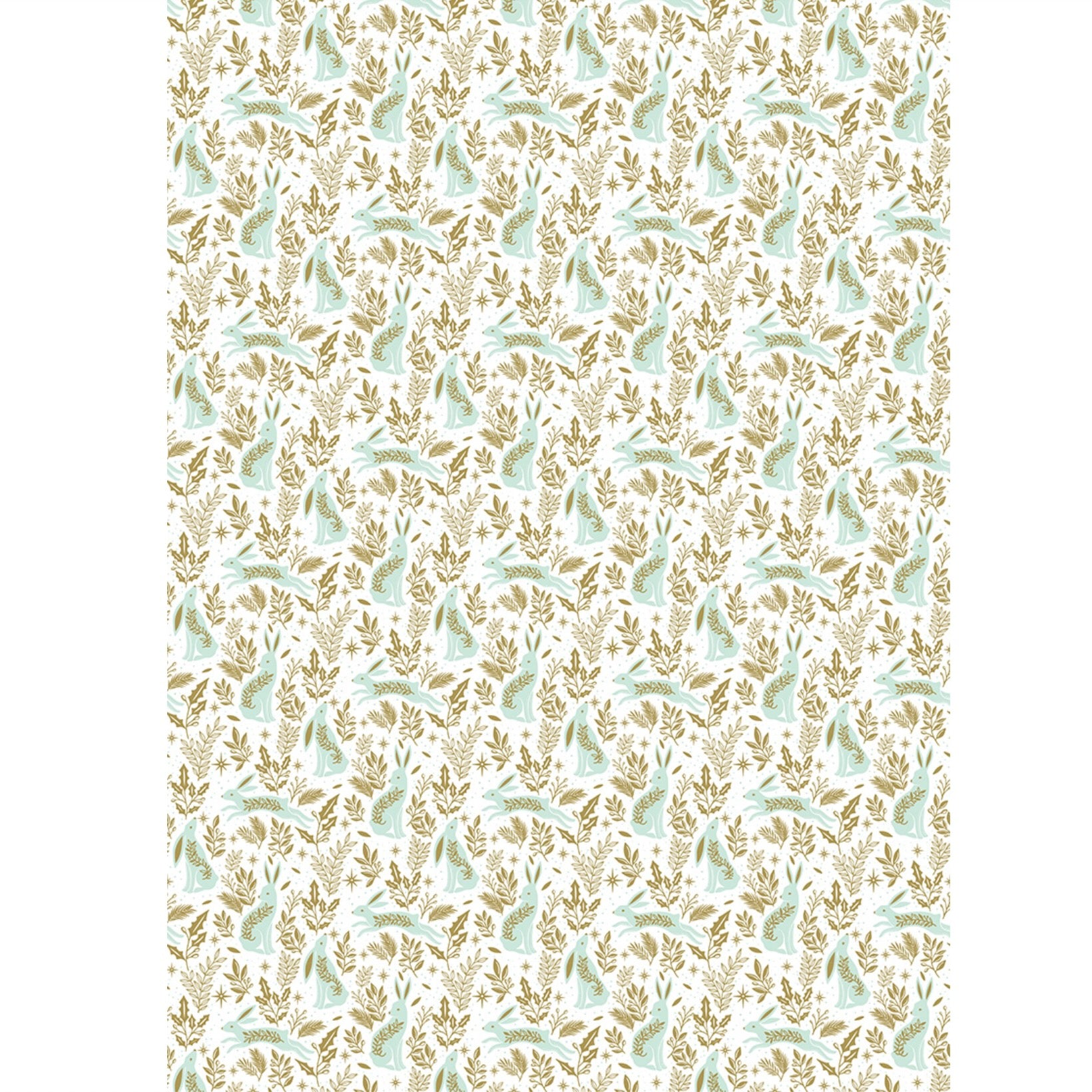 Glad Tidings Rabbits Christmas Wrapping Paper Roll