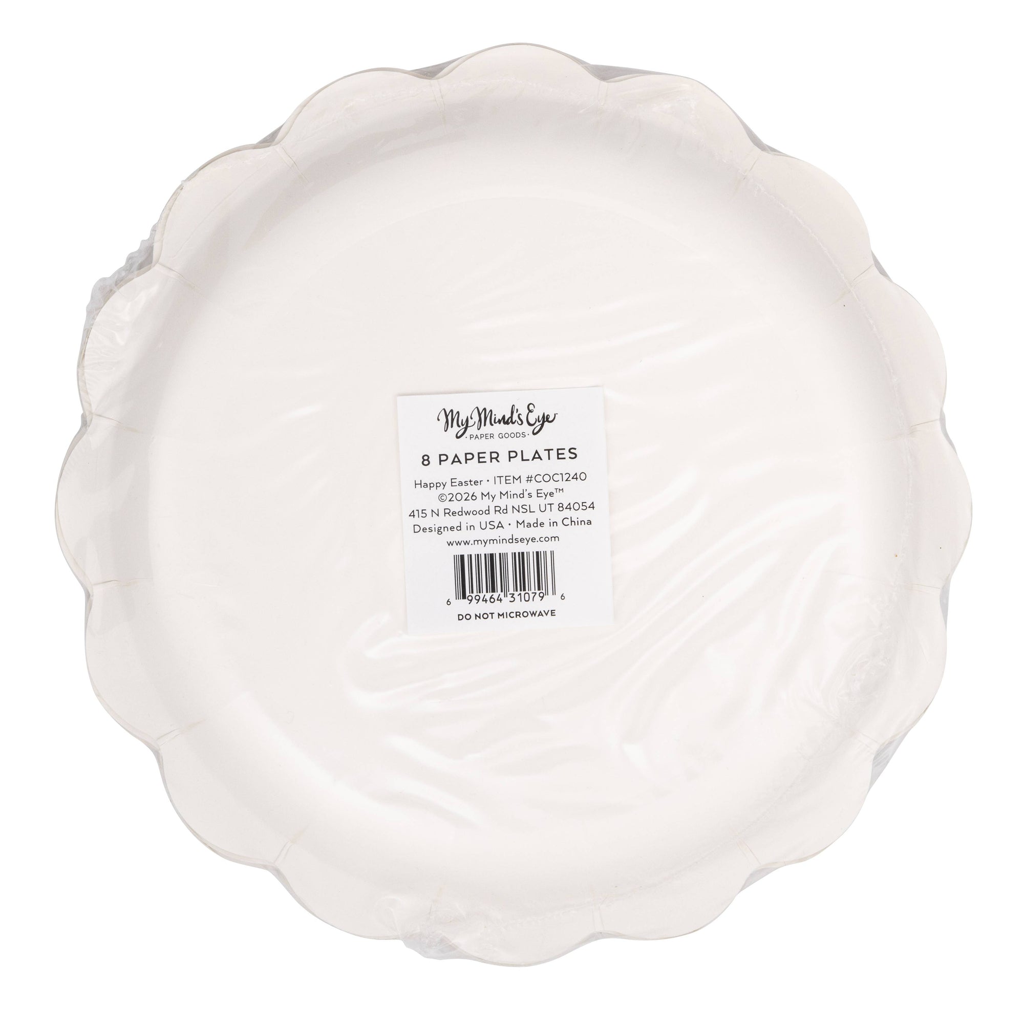 Gold "Happy Easter" Bunny Paper Plates