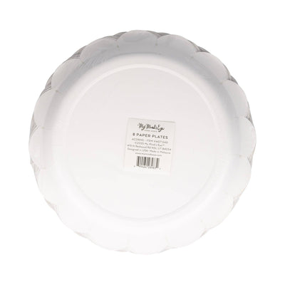 Acorns Scalloped Circle Paper Plate