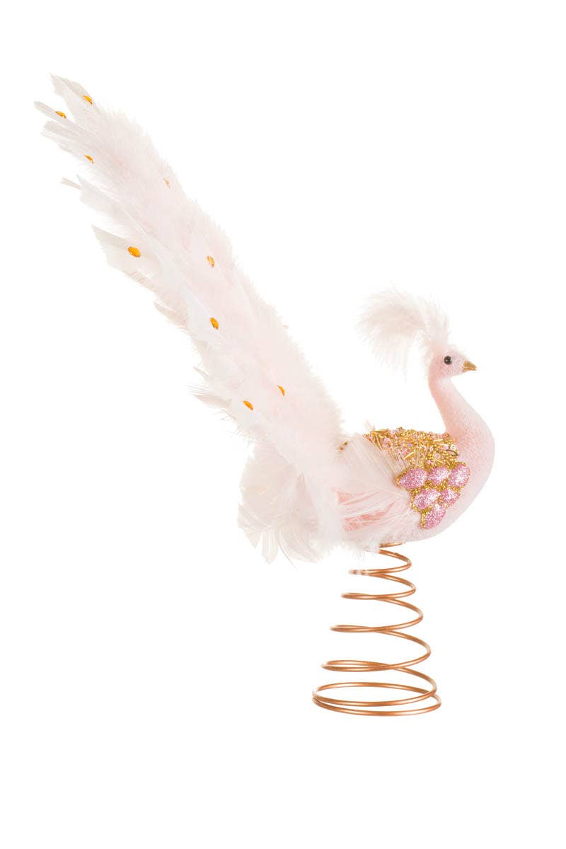 Baby Pink Peacock Tree Topper