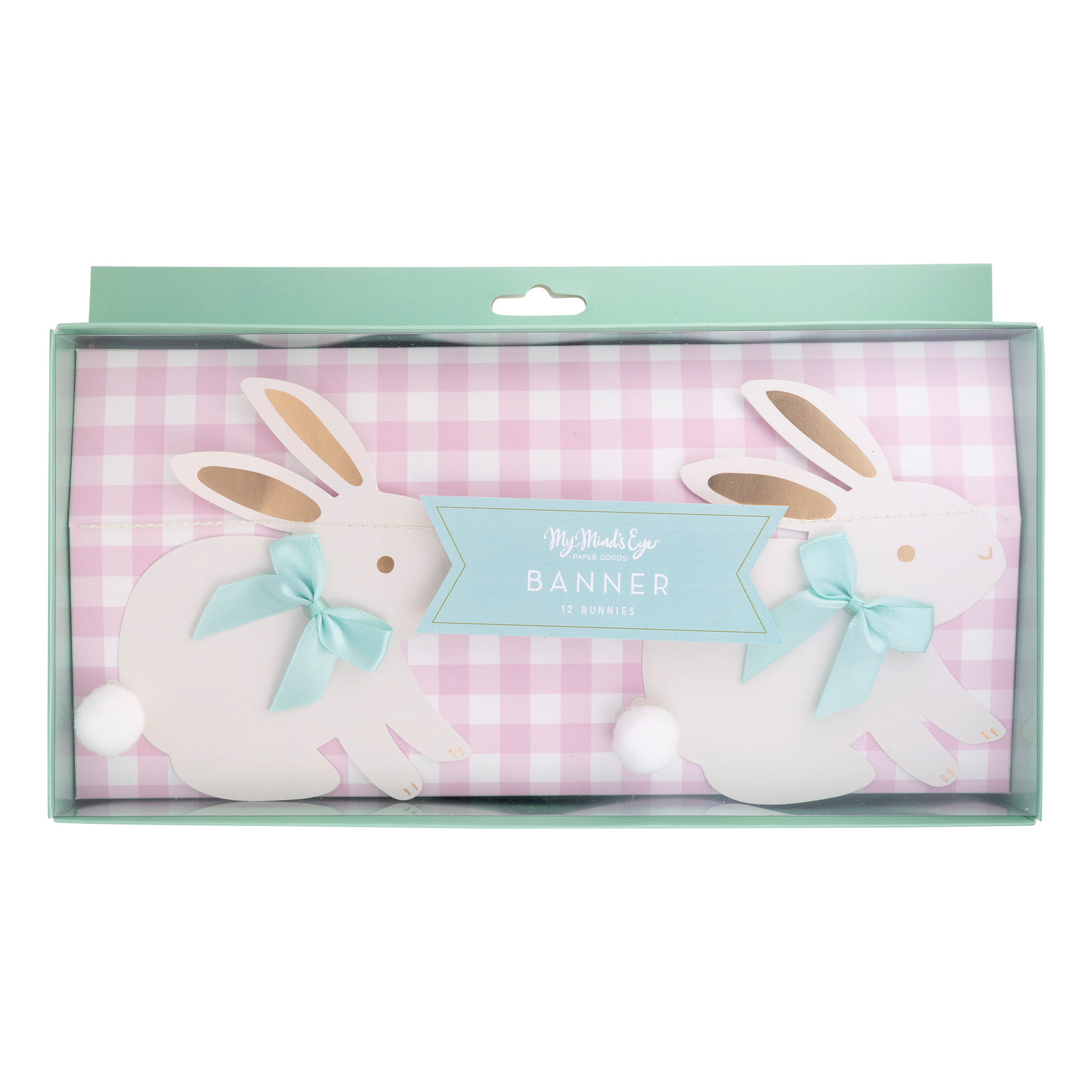 Bunnies with Ribbon Bows Banner