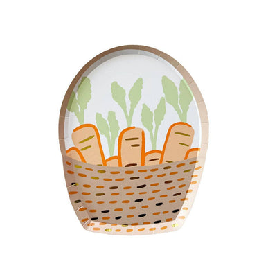 Bunnies In The Garden Small Basket Plates | Putti Party Supplies