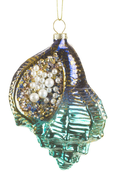 Blue Conch Shell Ornament