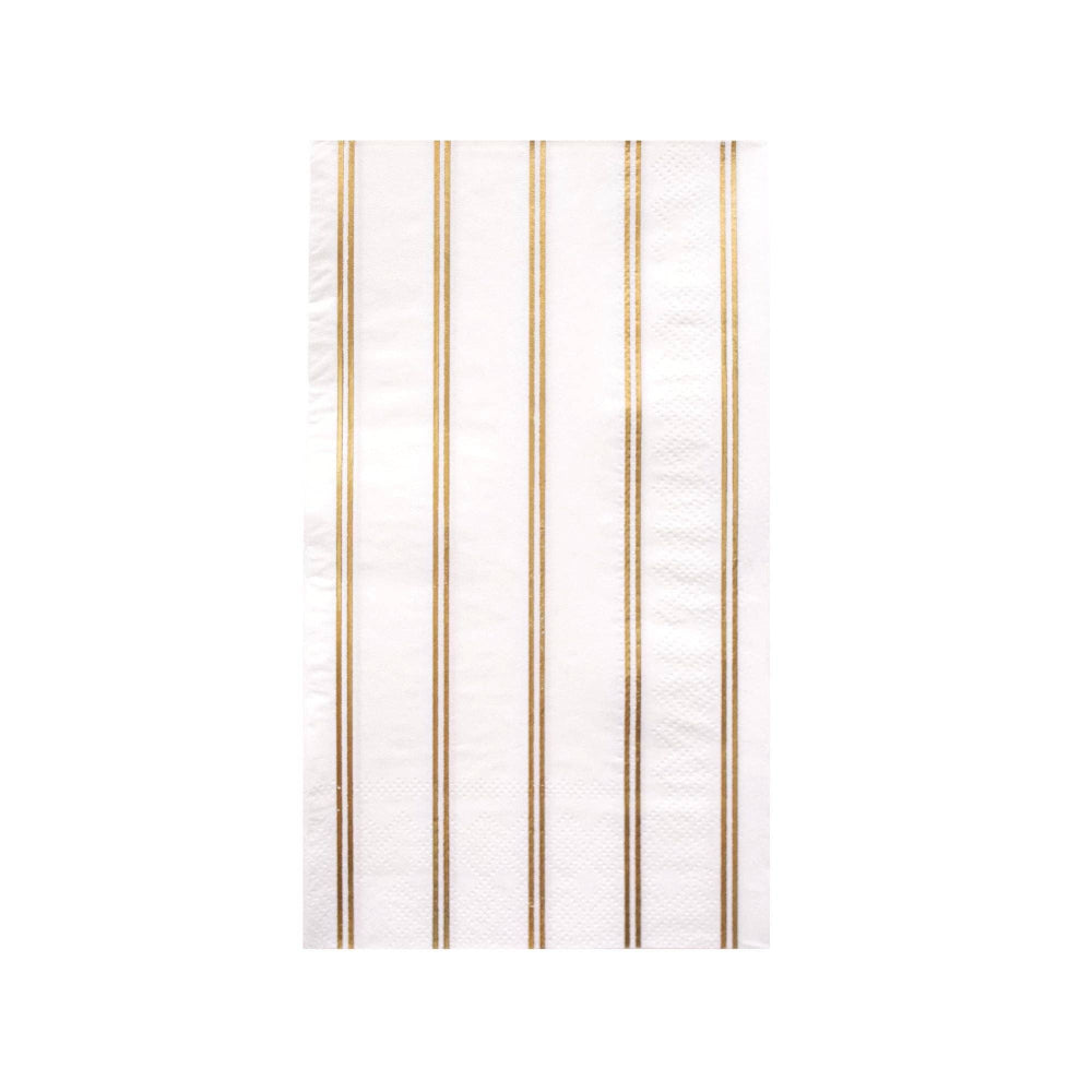Gold Foil Stripe Paper Guest Towels