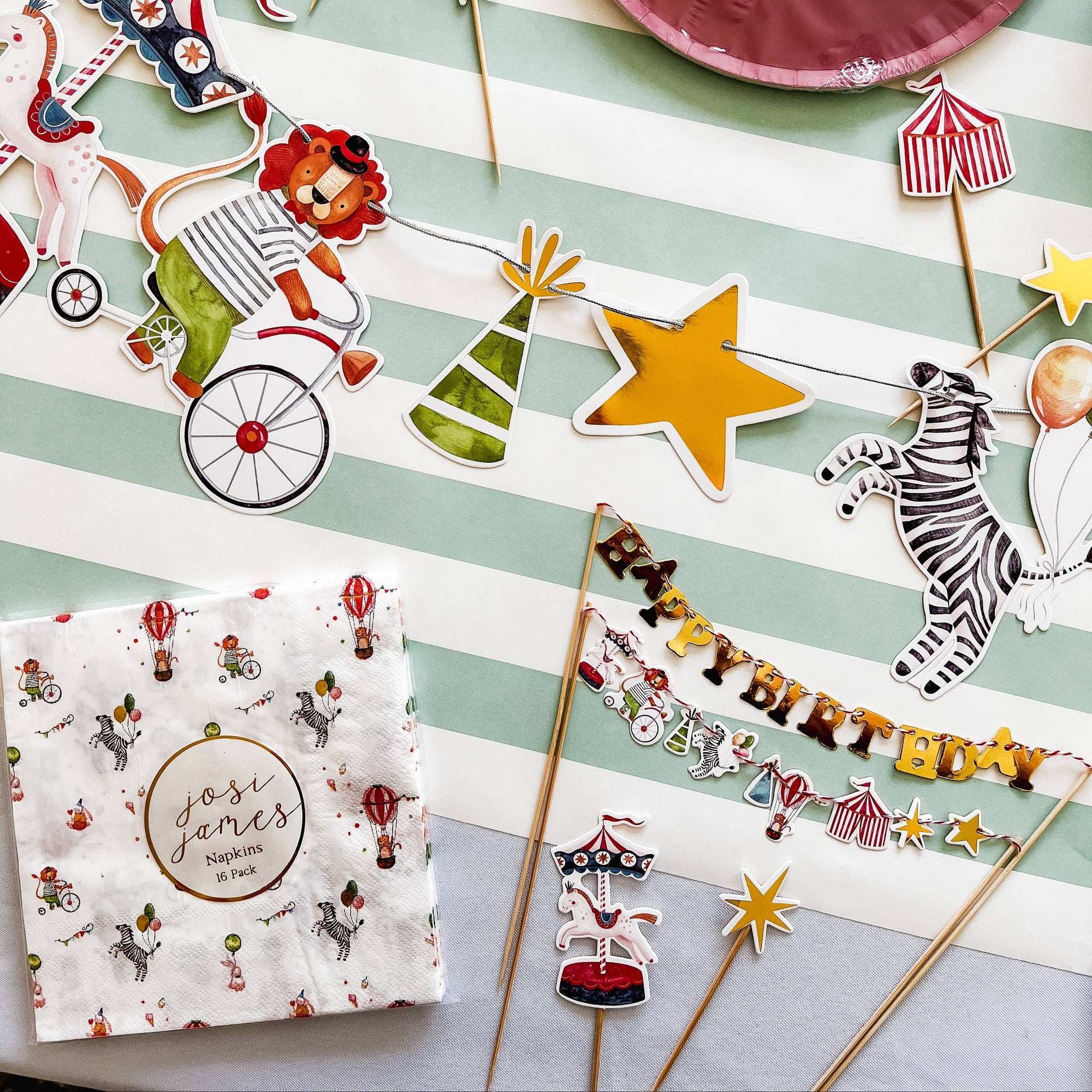 Josi James Carnival Cupcake Toppers - Putti Fine Furnishings