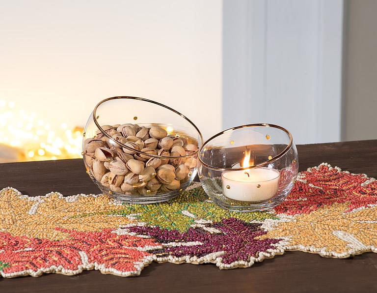 Falling Leaves Bead Table Runner