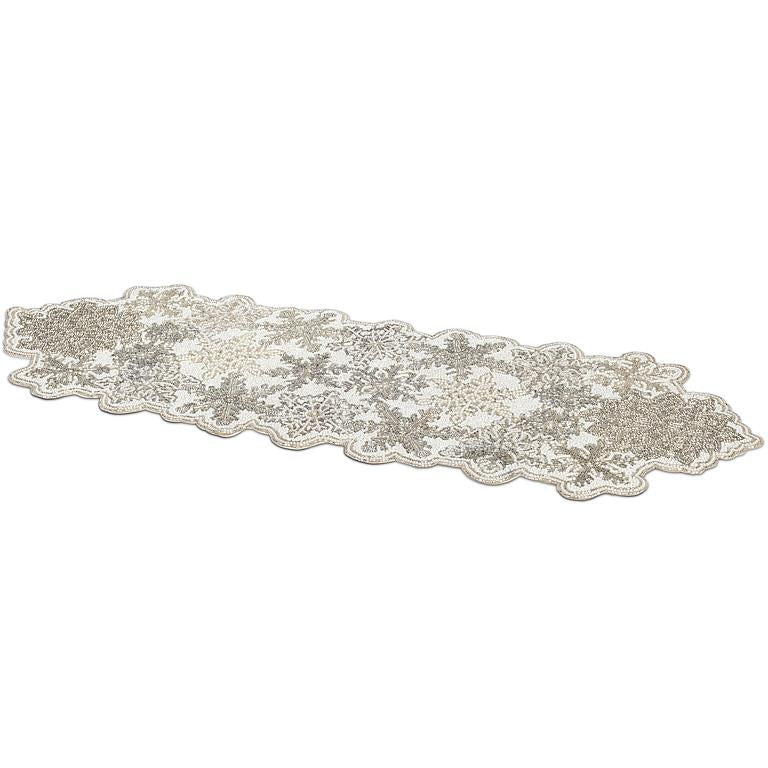 Beaded Snowflakes Table Runner | Putti Christmas Celebrations Canada