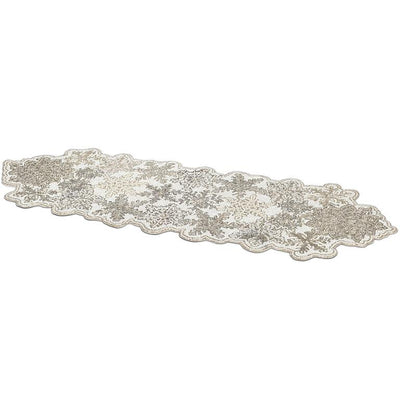 Beaded Snowflakes Table Runner | Putti Christmas Celebrations Canada