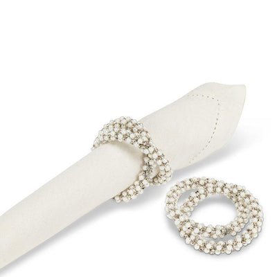 Interwtined Pearl & Jewel Napkin Ring