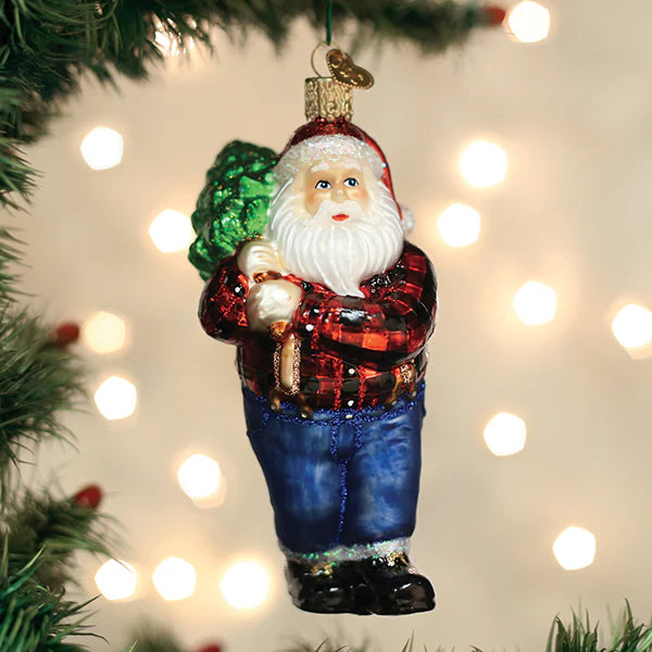 Old World Christmas Lumberjack Santa Ornament | Putti Christmas Decorations