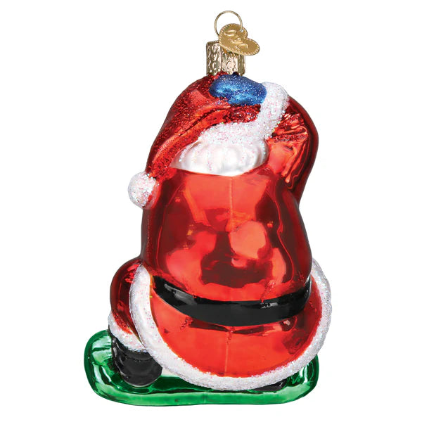 Old World Christmas Snowboarding Santa Ornament | Putti Christmas Decorations