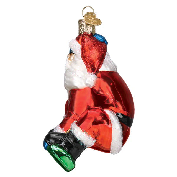 Old World Christmas Snowboarding Santa Ornament | Putti Christmas Decorations