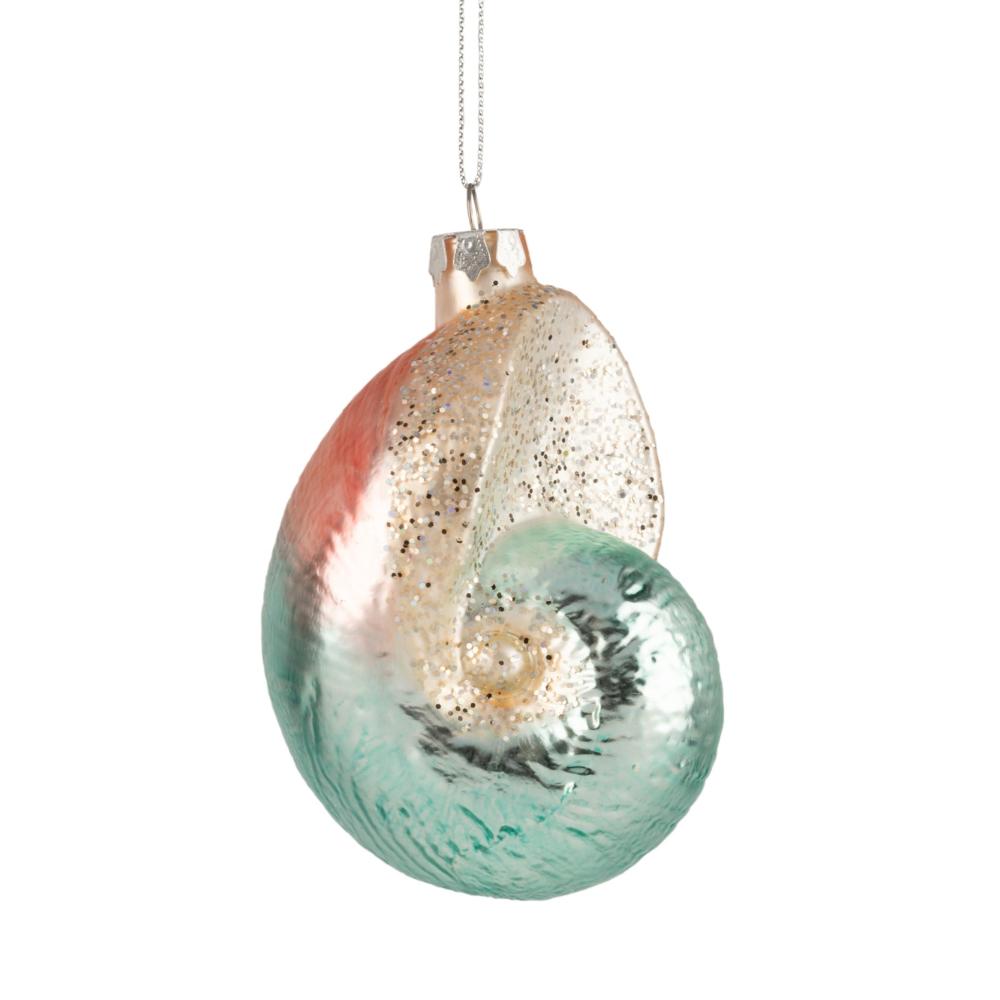 Pastel Nautilus Seashell Ornament | Putti Christmas Decorations