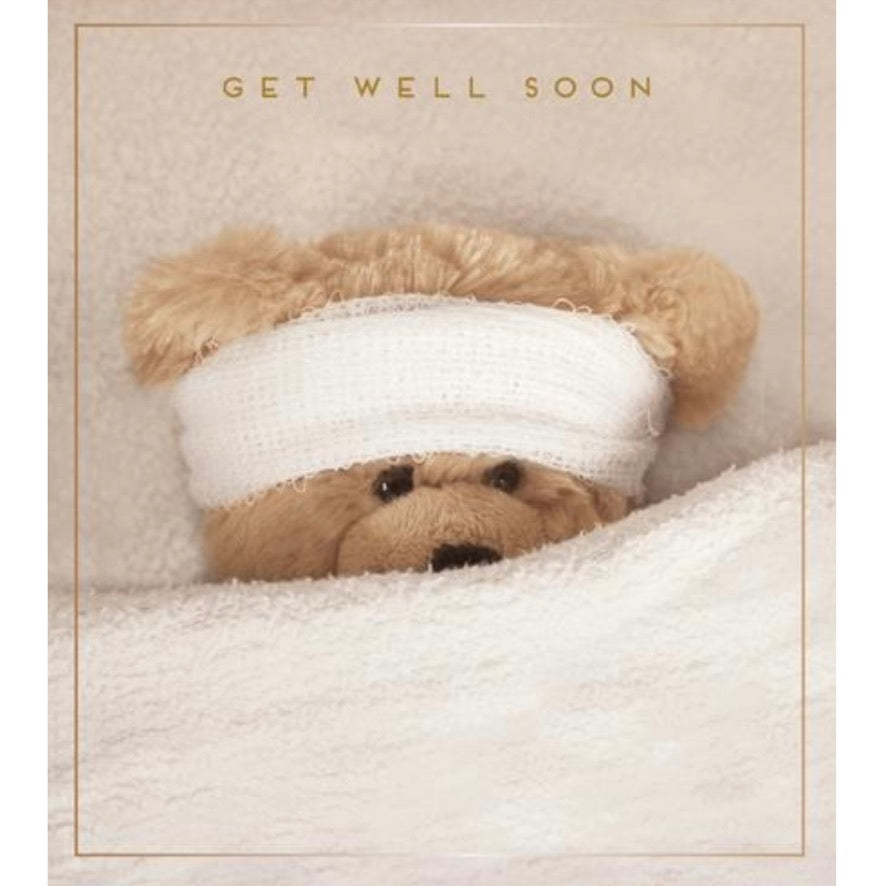"Get Well Soon" Teddy Bear Greeting Card | Putti Celebrations