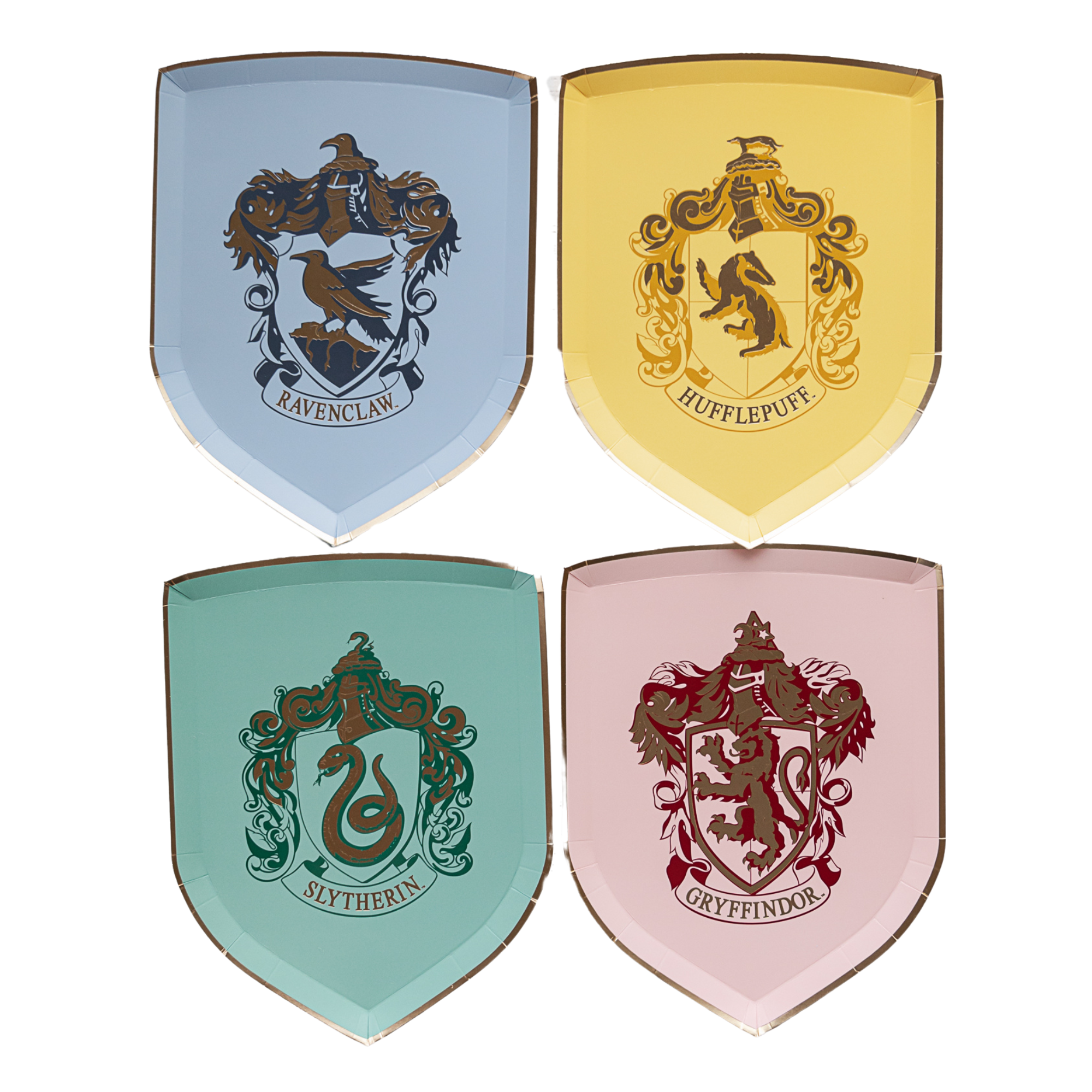 Bonjour Fête Harry Potter Gold House Pride Paper Plates - Small