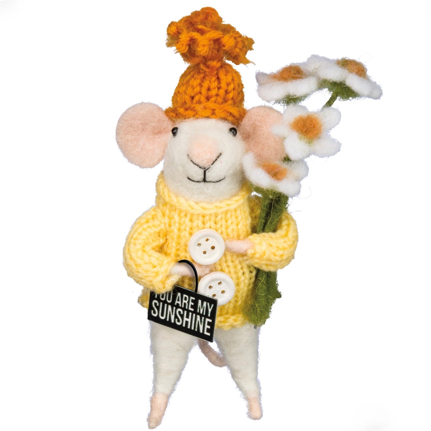 “You Are My Sunshine” Felt Mouse Ornament