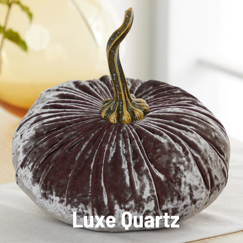 Extra Large Velvet Pumpkin - Luxe Quartz
