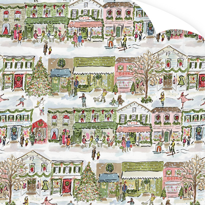 Dogwood Hill Merry Main Street Wrapping Paper Roll
