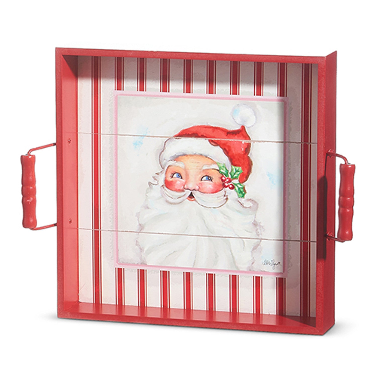 Santa Tray Christmas Decoration | Putti Christmas Decorations