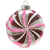 Pink Pepperment Glass Ornament