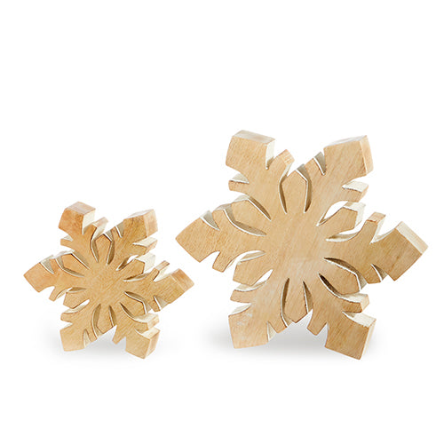 Whitewashed Wood Snowflake | Putti Christmas Decorations